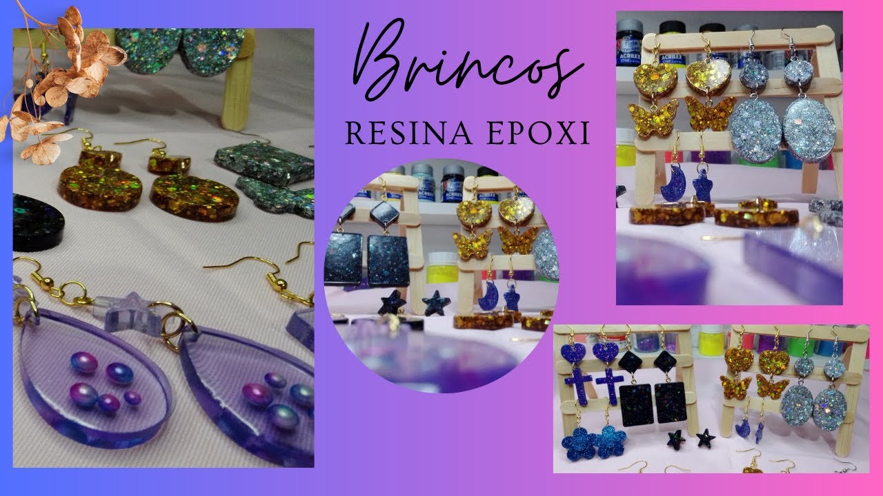 BRINCOS DE RESINA EPOXI -PERSONALIZADOS