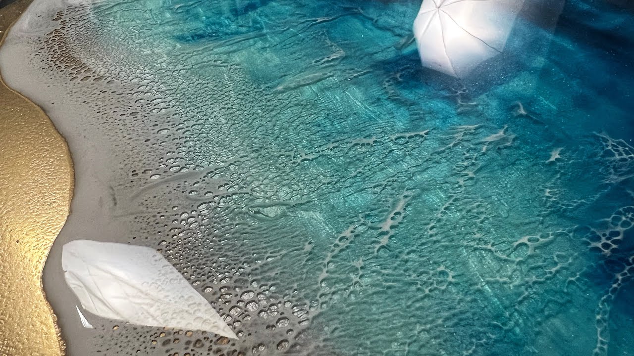 Textured Underpainting Resin Ocean!