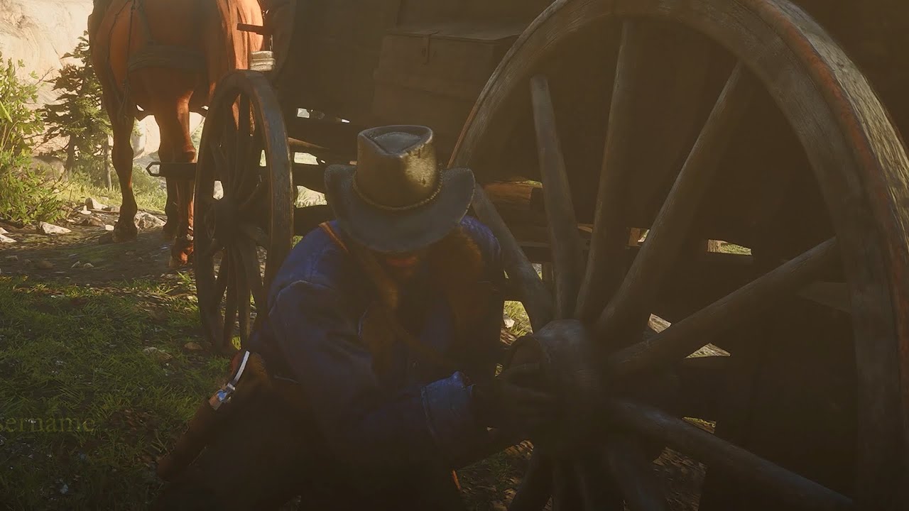 Arthur Breaks The Goddamn Wheel in RDR2