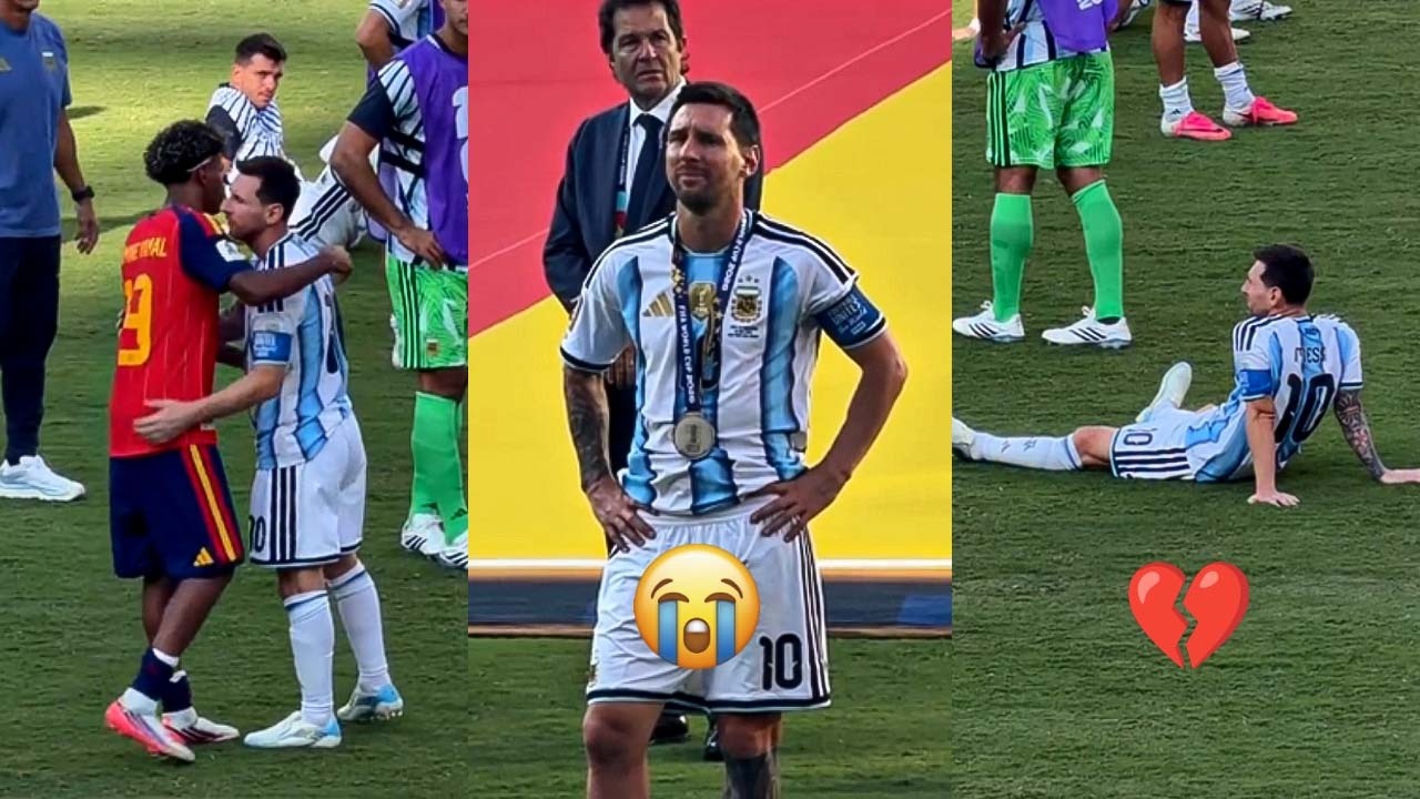 Messi Crying After Argentina Lost to Spain