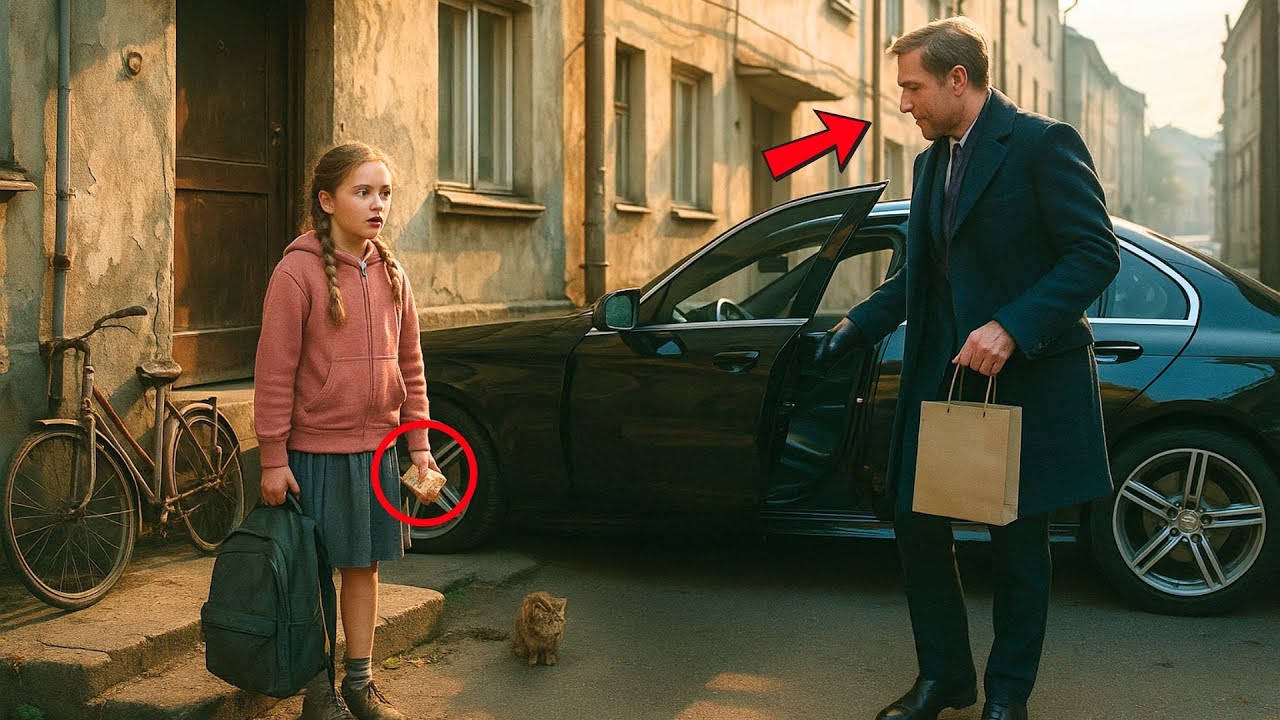 Siromašna djevojčica daje pola sendviča neznancu… a sljedeći dan luksuzni automobil staje pred…