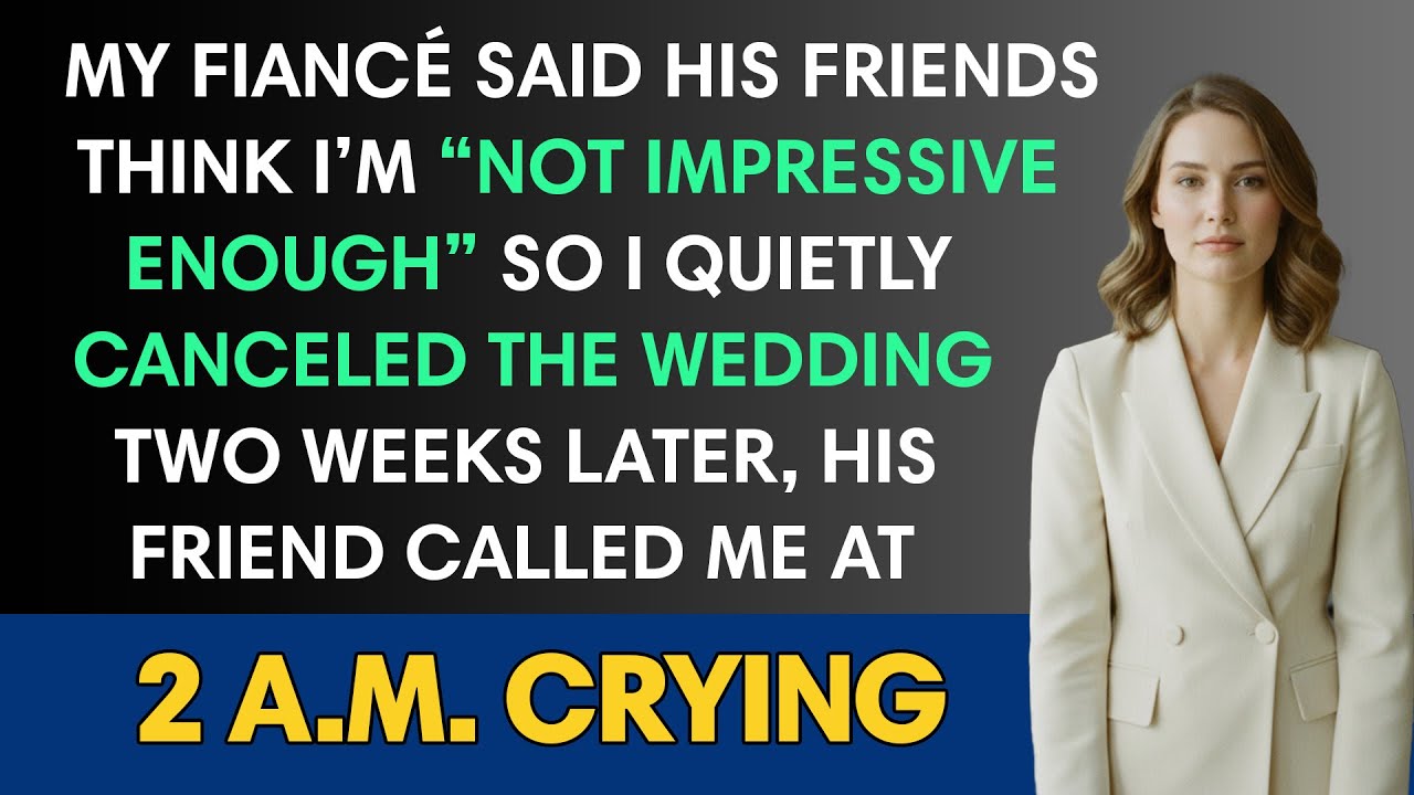 My Fiancé Said His Friends Think I’m “Not Impressive Enough” So I Quietly Canceled The Wedding...