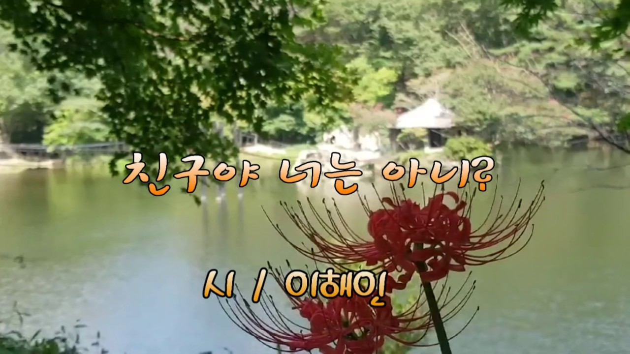 [시낭송]친구야 너는 아니? - 이해인 (낭송:고은하)