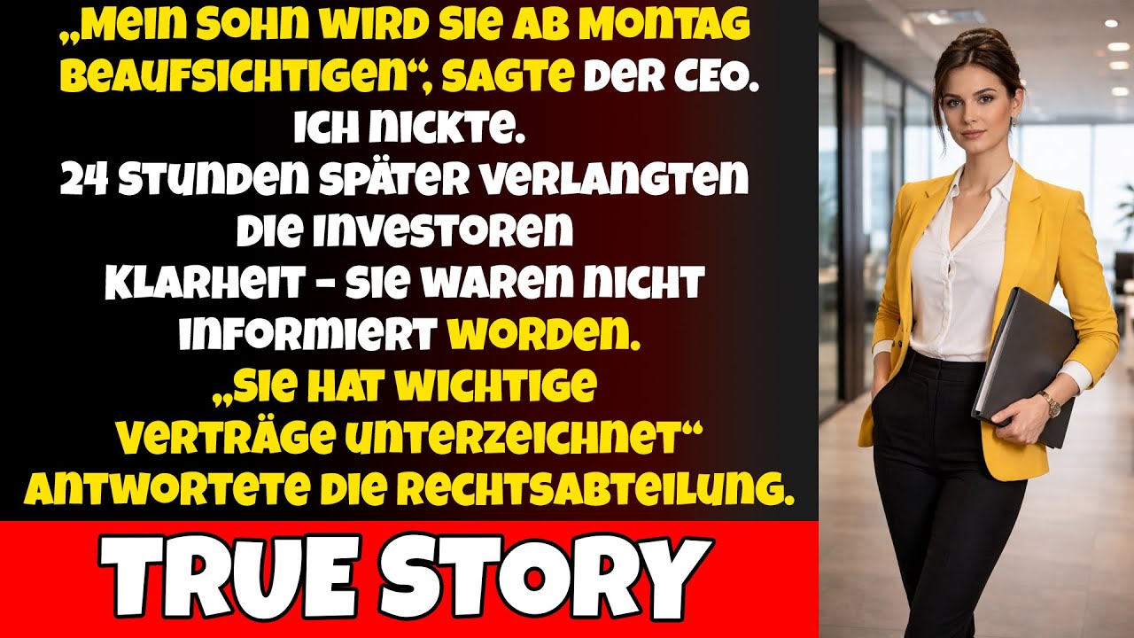 „Mein Sohn wird Sie ab Montag beaufsichtigen“ – und 72 Stunden später kippt alles.