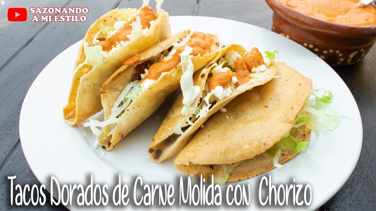 🔴 Tacos Dorados de Carne Molida con Chorizo + Bloopers | Antojitos Mexicanos🔴