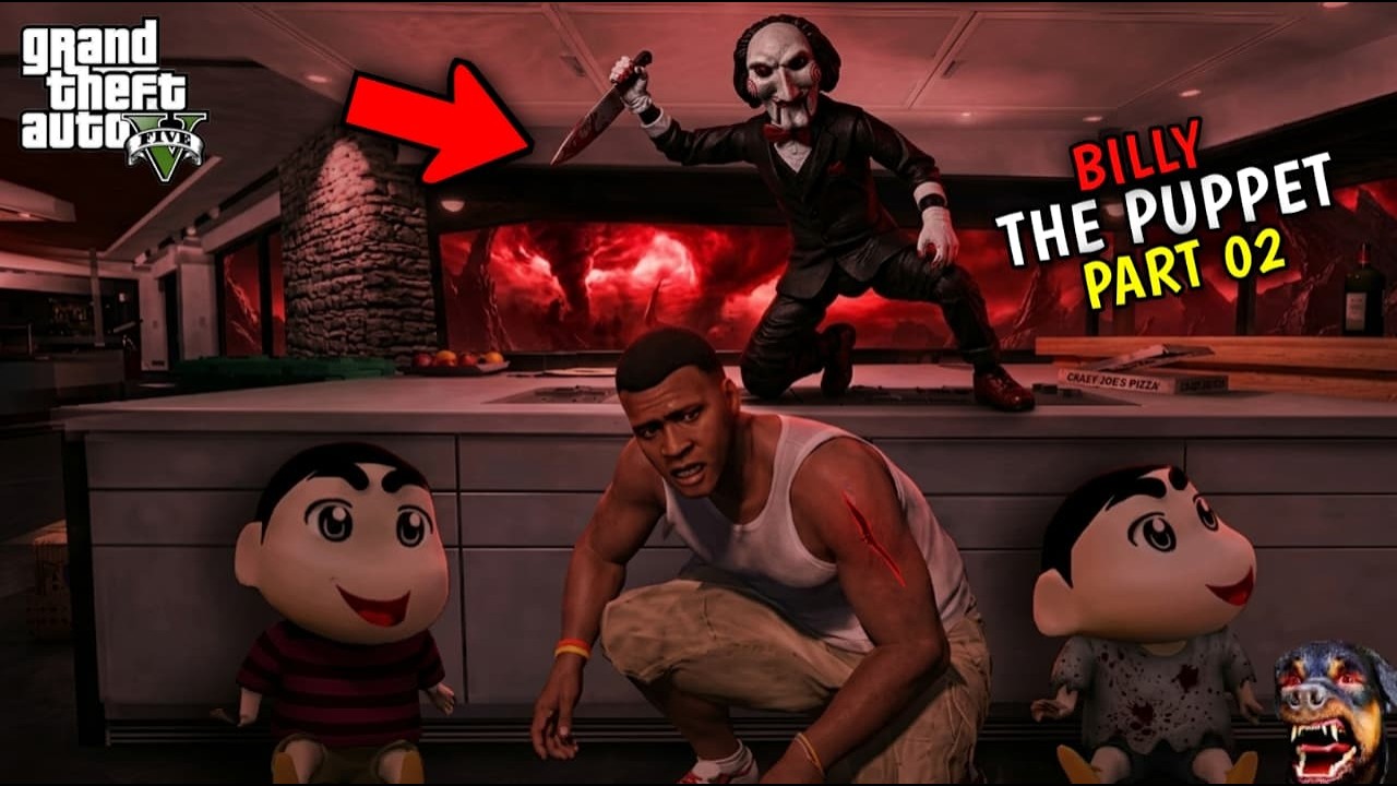GTA 5 : Billy Puppet Took Over Franklin's House They Can't Escape || Part # 02 || Afaq Hub