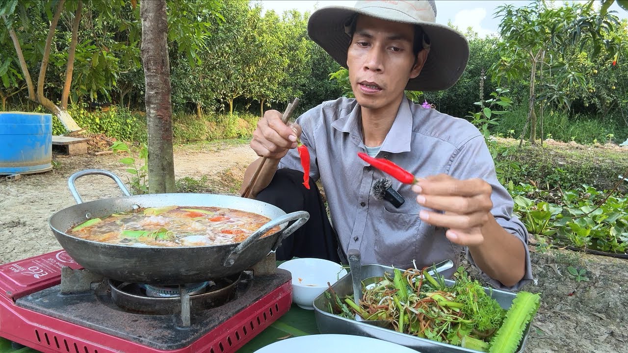 NHỮNG NGÀY NẮNG ĐẸP THĂM LẠI MẢNH VƯỜN DỌN LẠI ÍT CỎ NẤU LẠI NỒI LẨU PÒ,