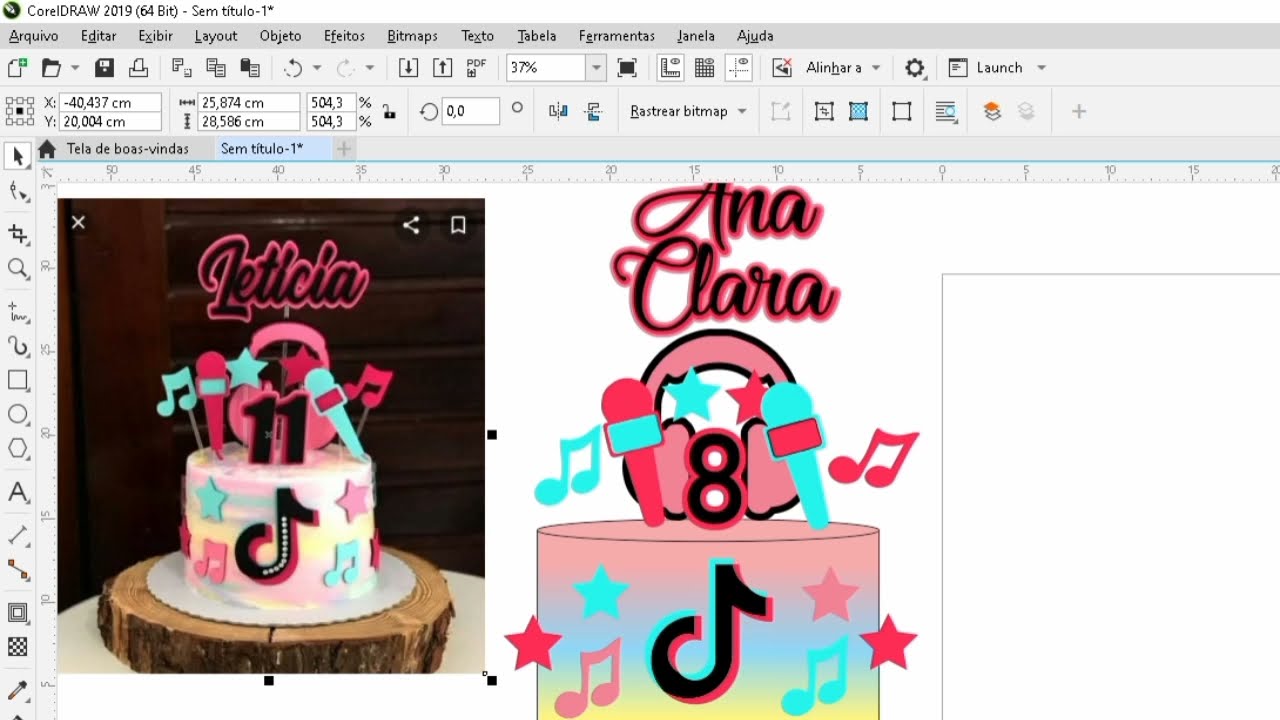 Como fazer Topo de bolo no Corel Draw