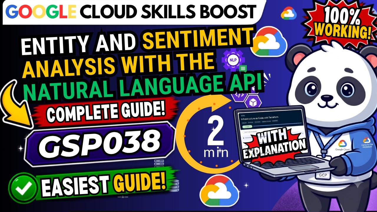 Entity and Sentiment Analysis with the Natural Language API GSP038 #qwiklabsarcade2026