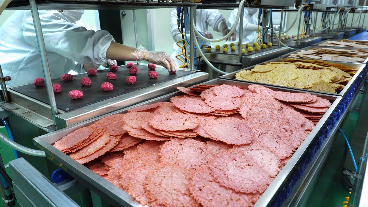 이런 과자 보셨나요?! 볼수록 빠져드는 화려한 누룽지칩 공장┃Nurungji made from brown rice - Snack factory in Korea