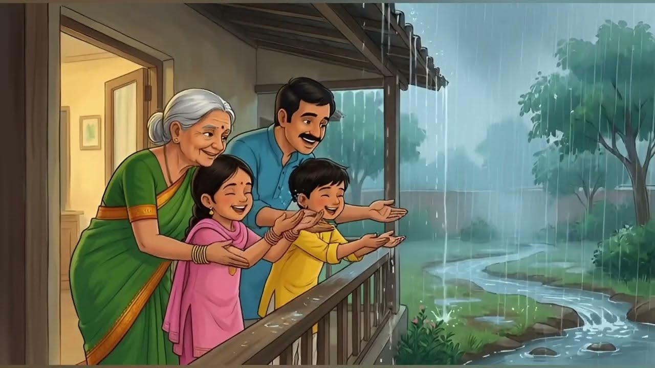 A Peaceful rainy day in village /cozy life/ asmr