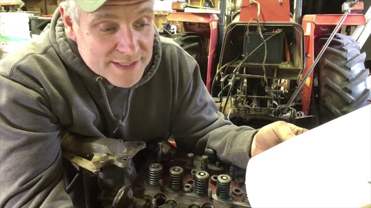 Installing the head and head gasket  on a Perkins 152 /Massey