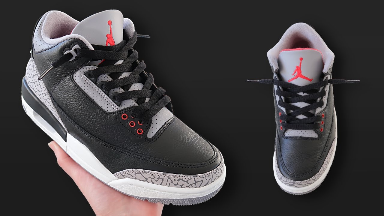 HOW TO LOOSELY LACE JORDAN 3 - Featuring Nike Air Jordan 3 Retro Black Cement