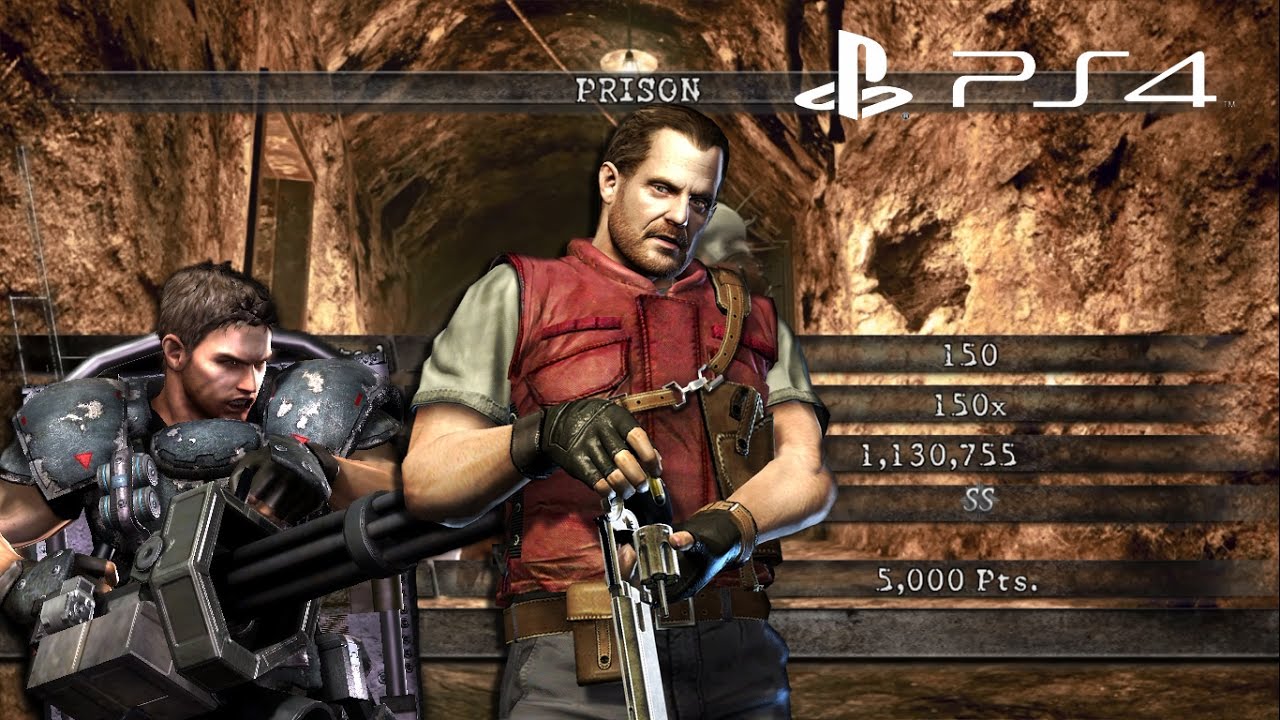 Prison Duo 1,130,755 Chris & Barry | Resident Evil 5 PS4 Mercenaries United