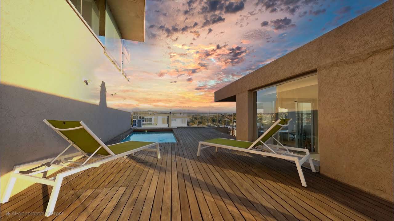 Fully Furnished Penthouse with Panaromic Sandton Skyline Views and Roof Top Sparking Swimming Pool
