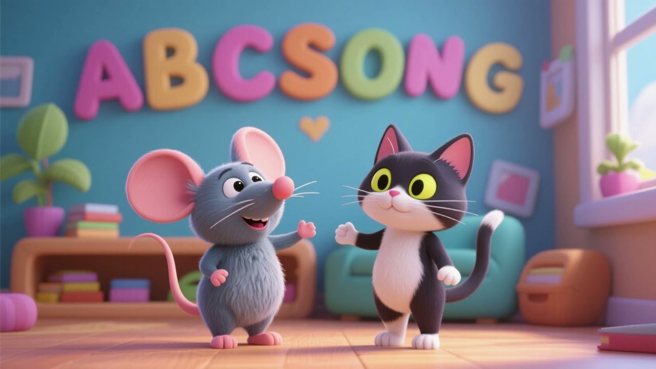 Alphabet ABC Song with Mouse & Cat | Nursery Rhymes & Kids Songs | Alphabet, Animals & Fun Chases