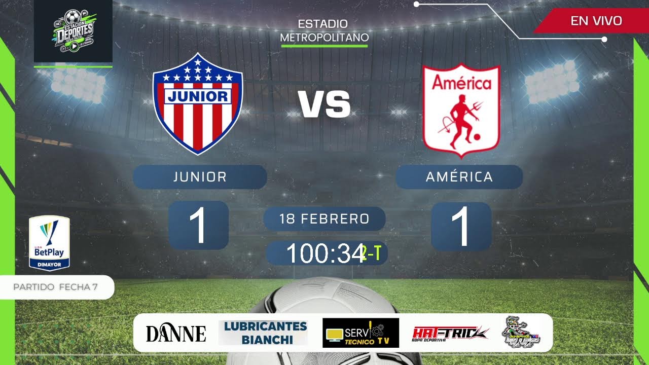 Liga BETPLAY Colombiana 2026 Junior 🆚 América