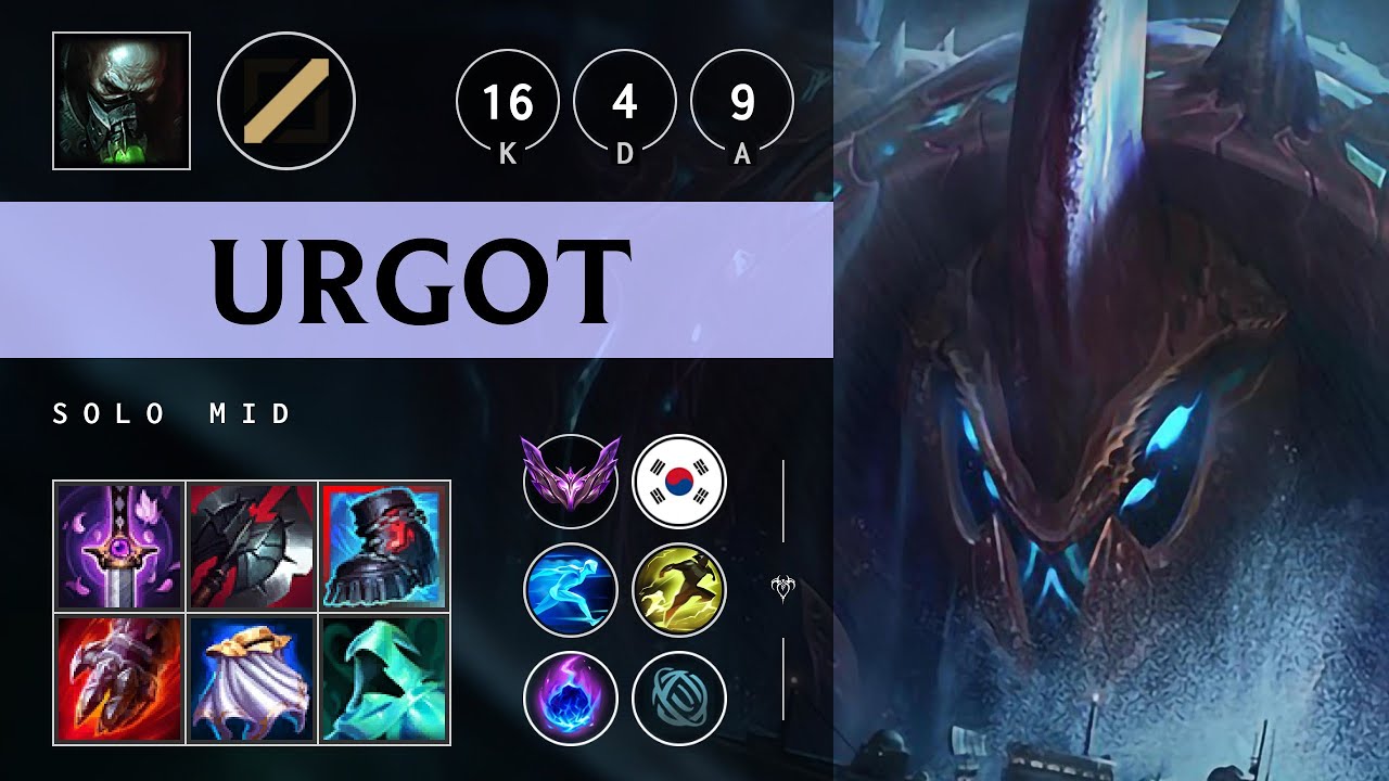 Urgot Mid vs Ahri - KR Master Patch 25.06