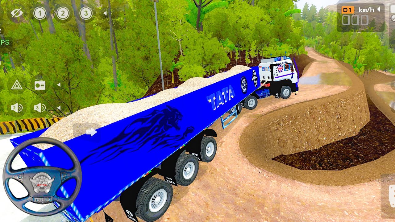 22 Wheels Big Truck offRoad Drive full Material Loaded Truck off Road Map Driving Gameplay