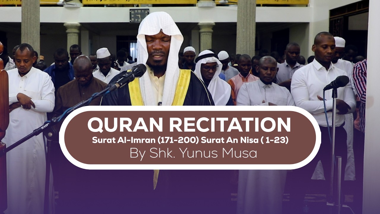 Soothing Quran recitation-Surat Al imran & Nisa-sheikh yunus Musa