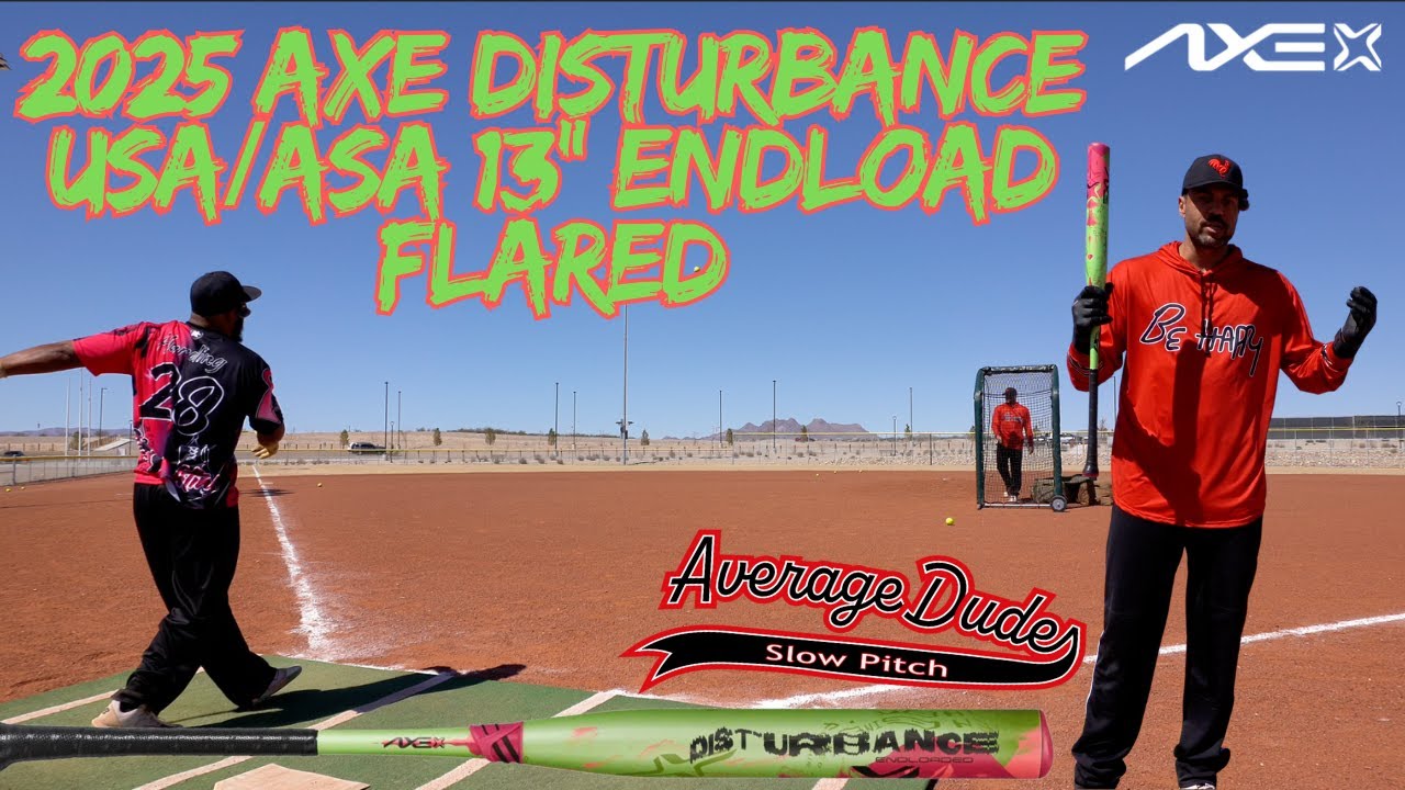 Топор Disturbance 2025 года | 13 дюймов — Endload — Flared Handle | Обзор биты Slowpitch от USA/ASA