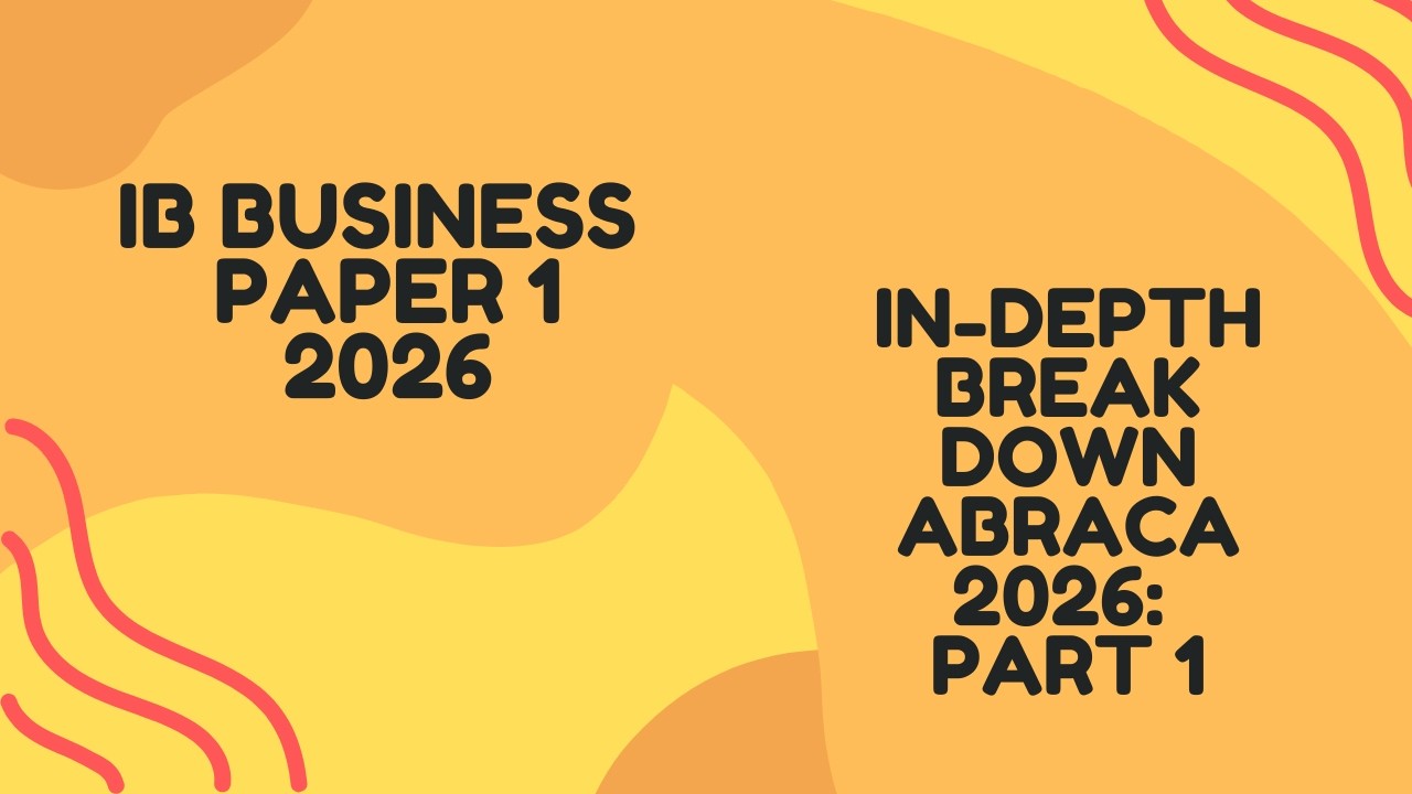 IB Business May 2026 Paper 1 Case Study revision Abraca