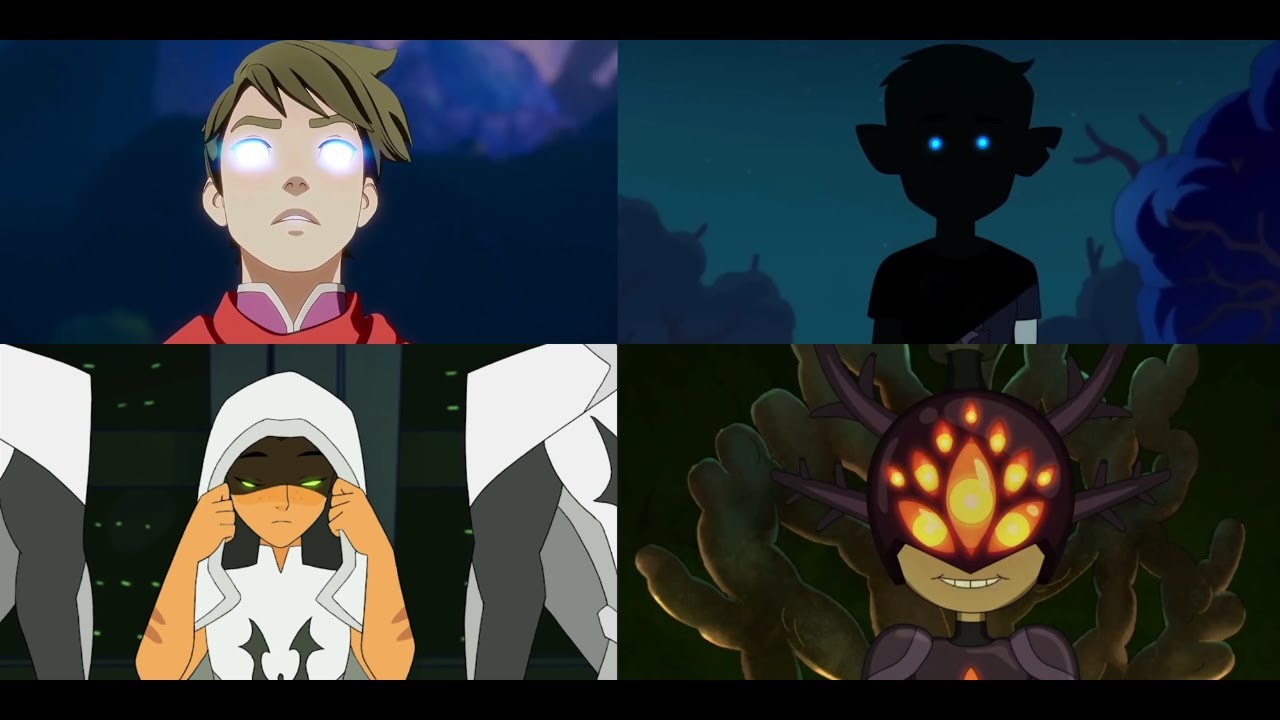 Callum, Hunter, Catra and Marcy possession + healing/saving/snapping out of moments