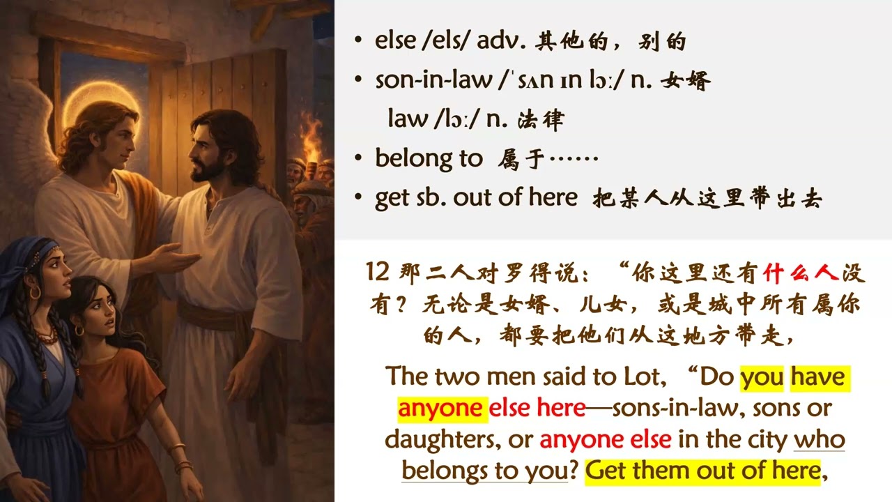 圣经英语 创世记 Genesis 19:12-13