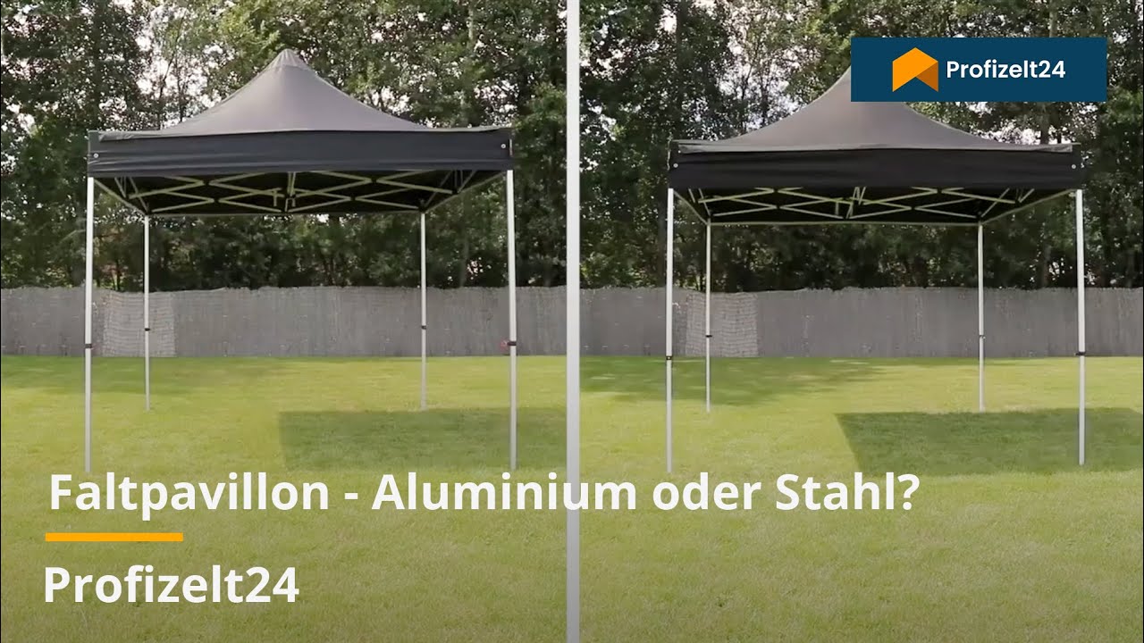 Faltpavillon - Aluminium oder Stahl? | Profizelt24