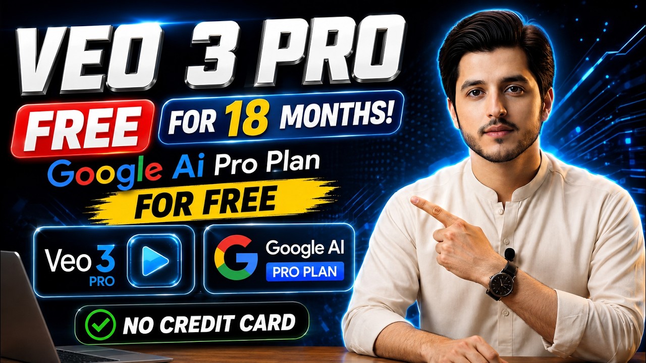 Veo 3 Pro FREE for 18 Months! | Google Ai Pro Plan For Free | No Credit Card