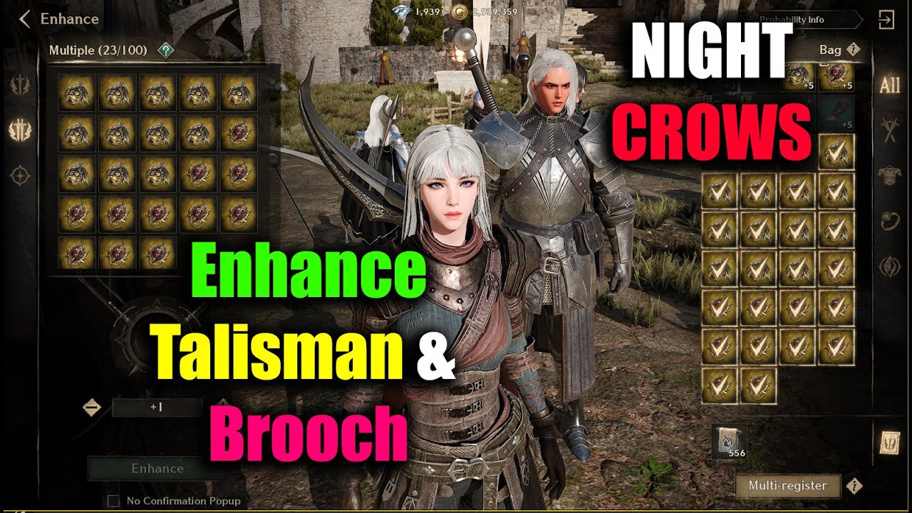 Night Crows Enhance Talisman & Feature Brooch