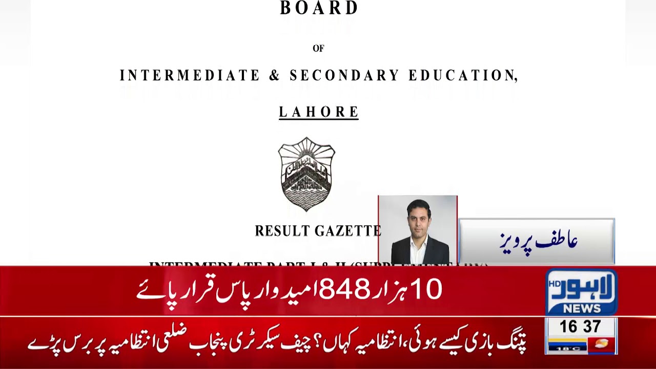 Intermediate Part I & II (Supplementary) Examination 2019 Results