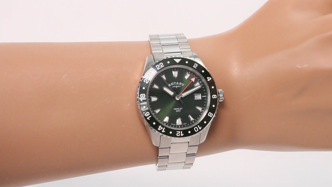 Hands on with the Rotary Henley GMT GB05108/24 , Green