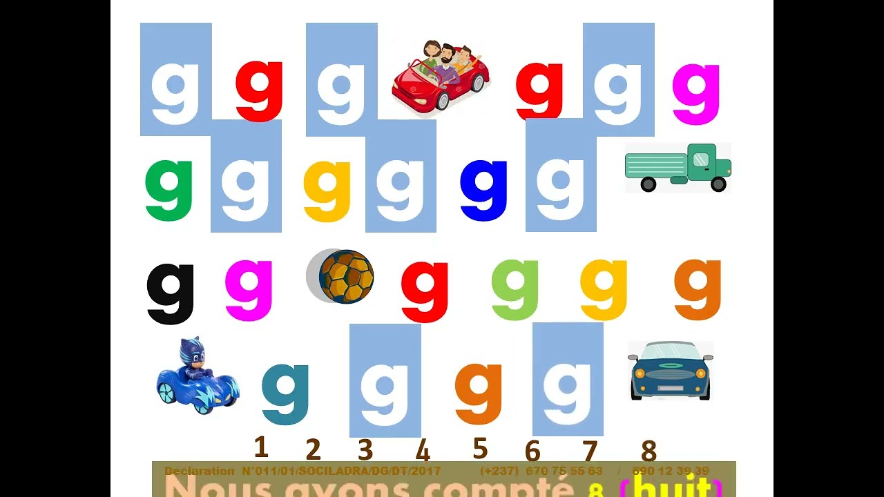 APPRENDRE A COMPTER  AVEC LES LETTRES EN COULEUR