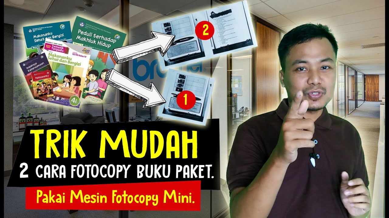 Cara Fotocopy Buku Paket - Fotocopy Duplex - Fotocopy Booklet - Staples Tengah - Brother L2700-L2540
