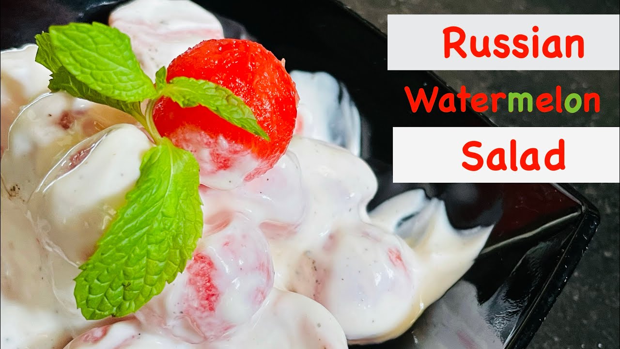 RUSSIAN WATERMELON SALAD 🍉  | CREAM BOMBS | WATERMELON RECIPES | EP112