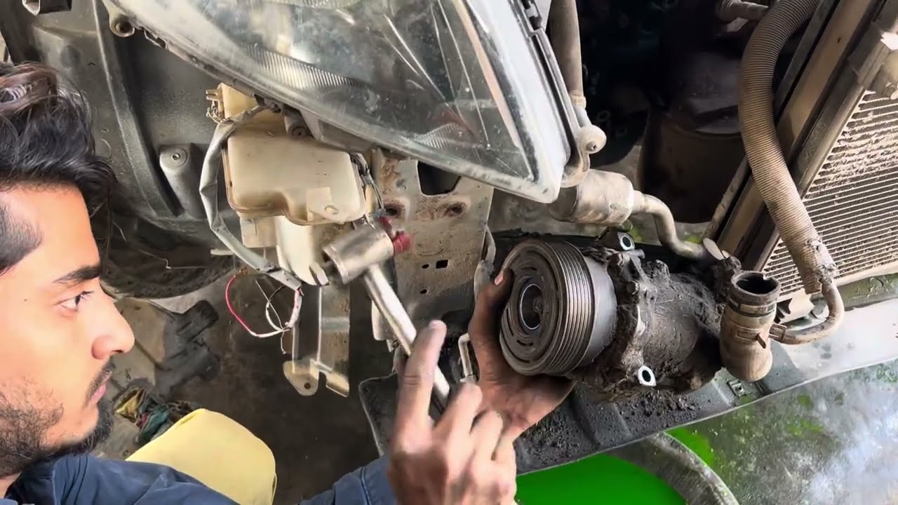 How to change AC compressor pulley bearing replaceSuzuki swift easily#youtube #Rihan Car AC