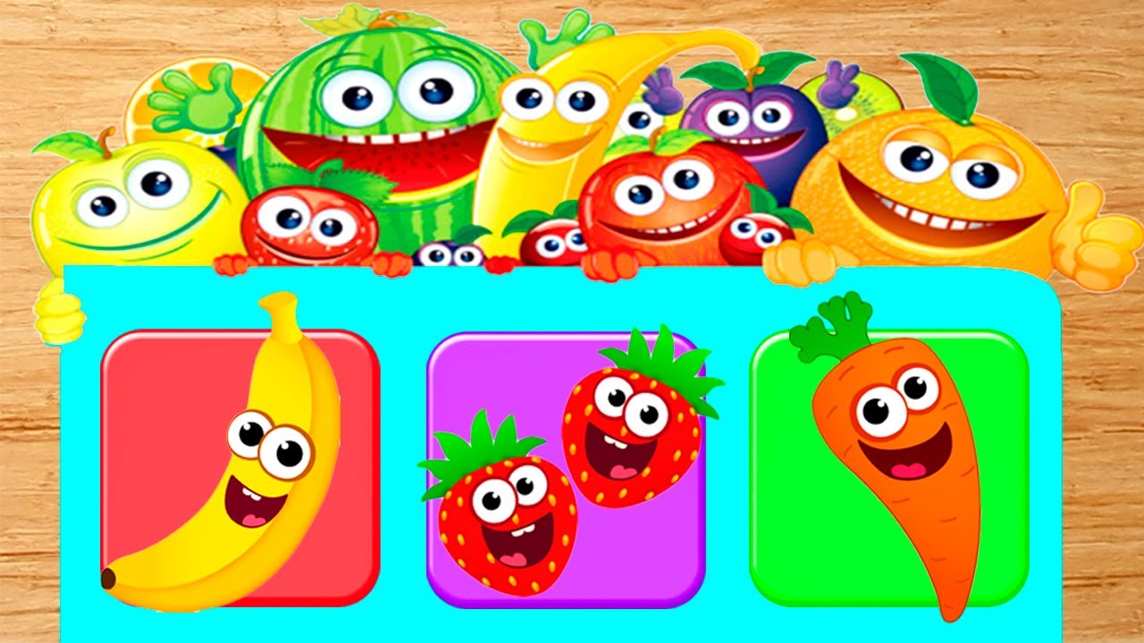 Juegos Para Niños -  Aprendiendo Las Frutas Y Verduras En Ingles - Juegos Educativos