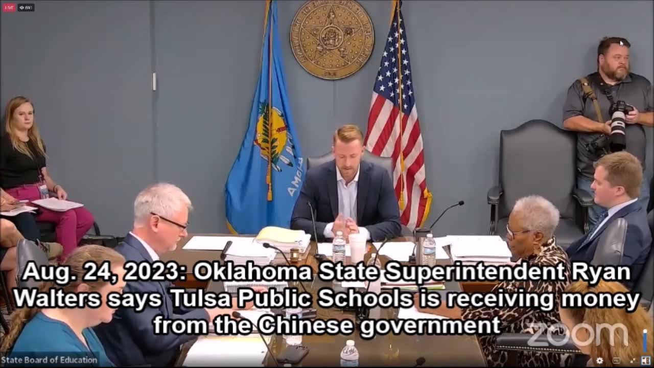 Oklahoma State Superintendent Ryan Walters says Tulsa Public Schools is receiving money from the