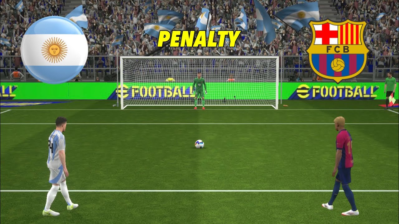 Messi vs Lamine | Argentina vs FC Barcelona Penalty Shootout | eFootball Gameplay