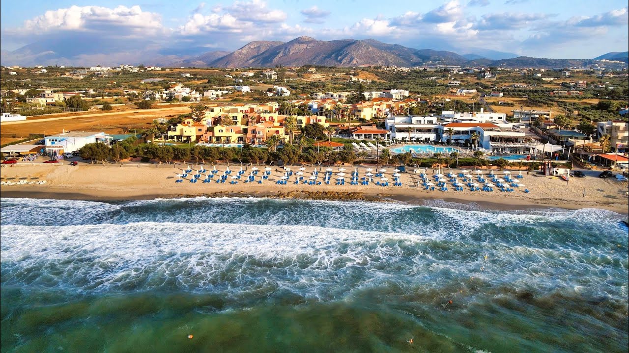 Crete 🇬🇷 Allsun Zorbas Village | 4K Drone Tour near Heraklion, Greece