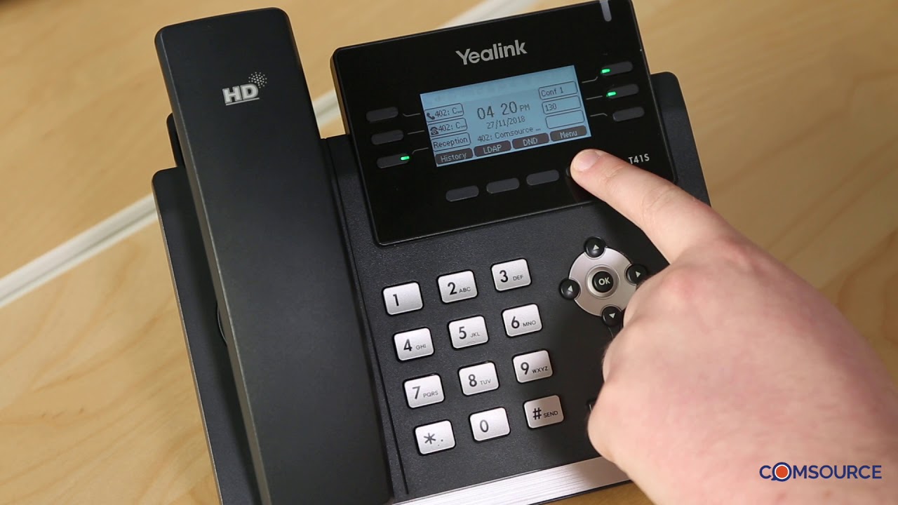 Comsource Cloud PBX functions on Yealink T41s