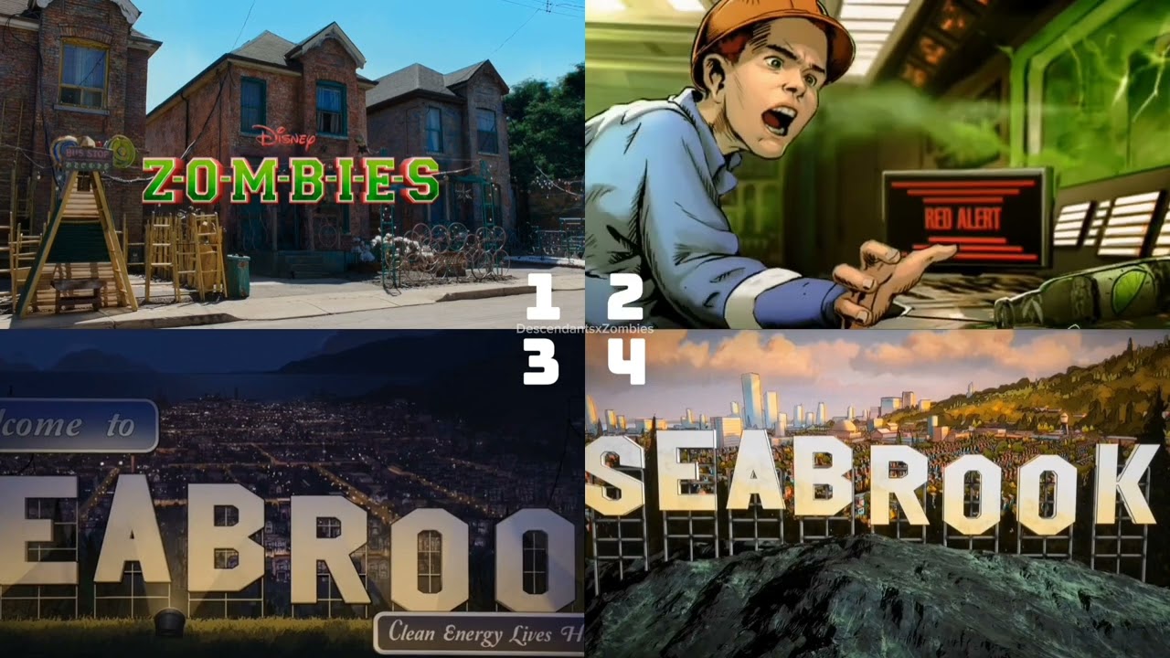 Zombies intros from all 4 films #shorts #disney #zombies #disneyzombies #zombies #zombies2 #zombies3