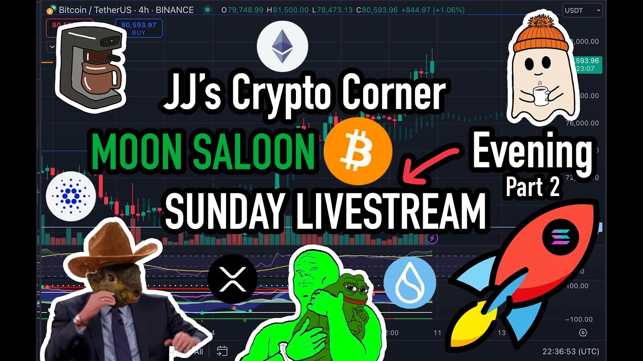 JJ's Crypto Corner - Sunday Night Livestream - Late Night Weekend Crypto Pumpathon!! Lets Go BTC!!