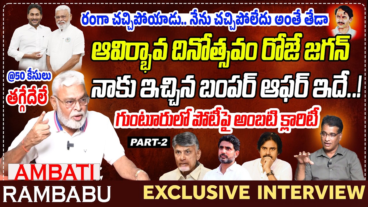Ambati Rambabu SENSATIONAL Exclusive Interview | YS Jagan | YSRCP | Praja Chaithanyam