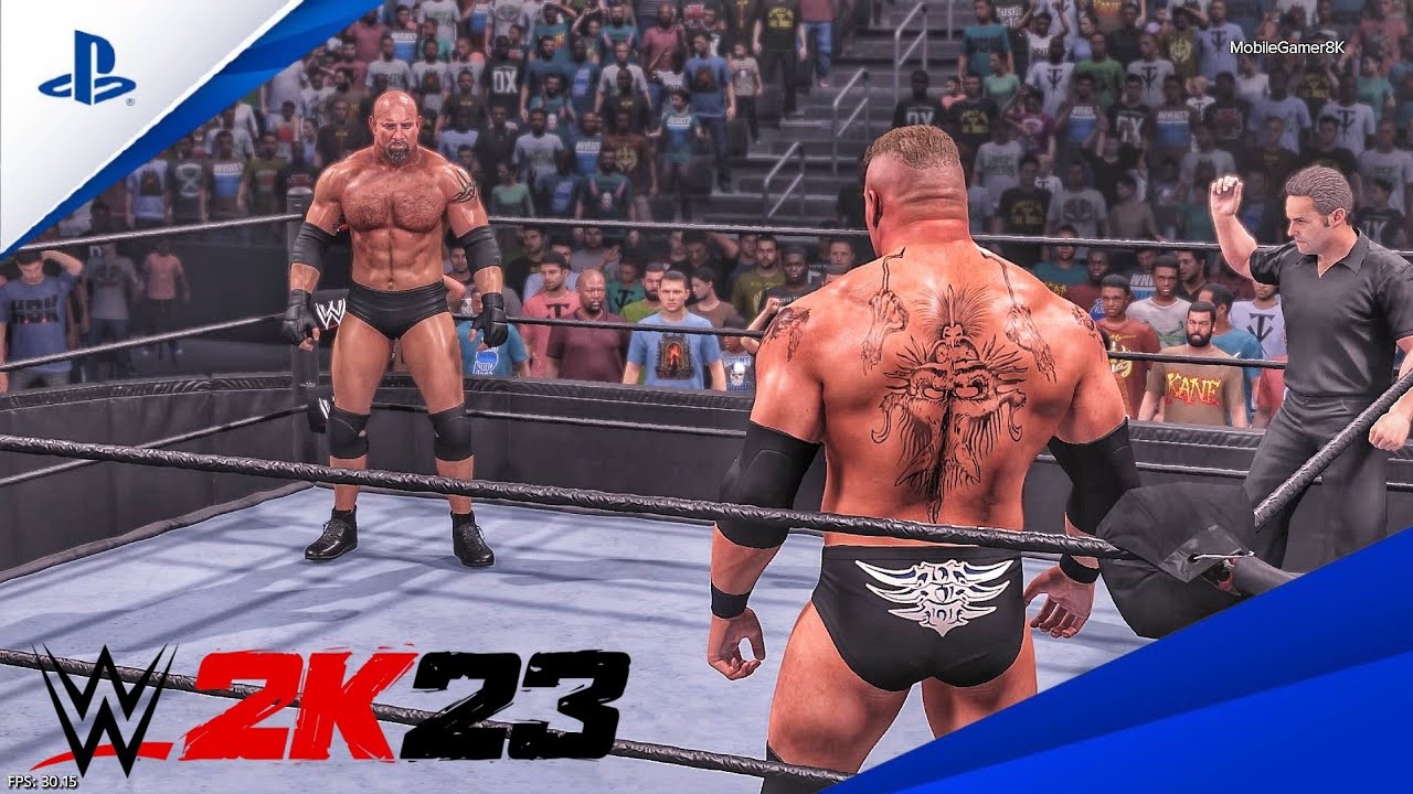WWE 2K23 - Голдберг против Брока Леснара - Матч без правил на Backlash 2003 | Геймплей WWE 2K23