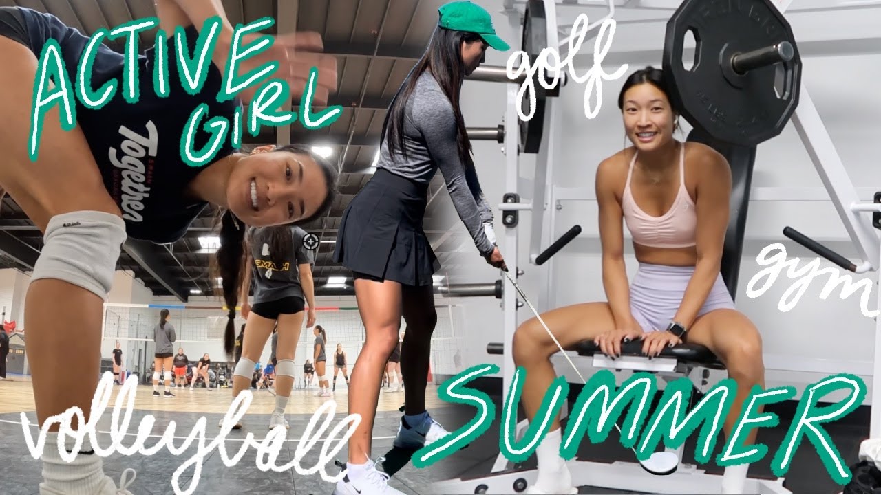 ACTIVE GIRL SUMMER | Gym, Yoga, Volleyball & Golf *weekend vlog*