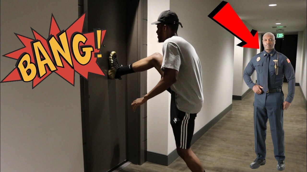 DING DONG DITCHING IN A HIGH SECURITY BUILDING (ALMOST GOT CAUGHT) OMG!!! DISTURBING NEIGHBORS