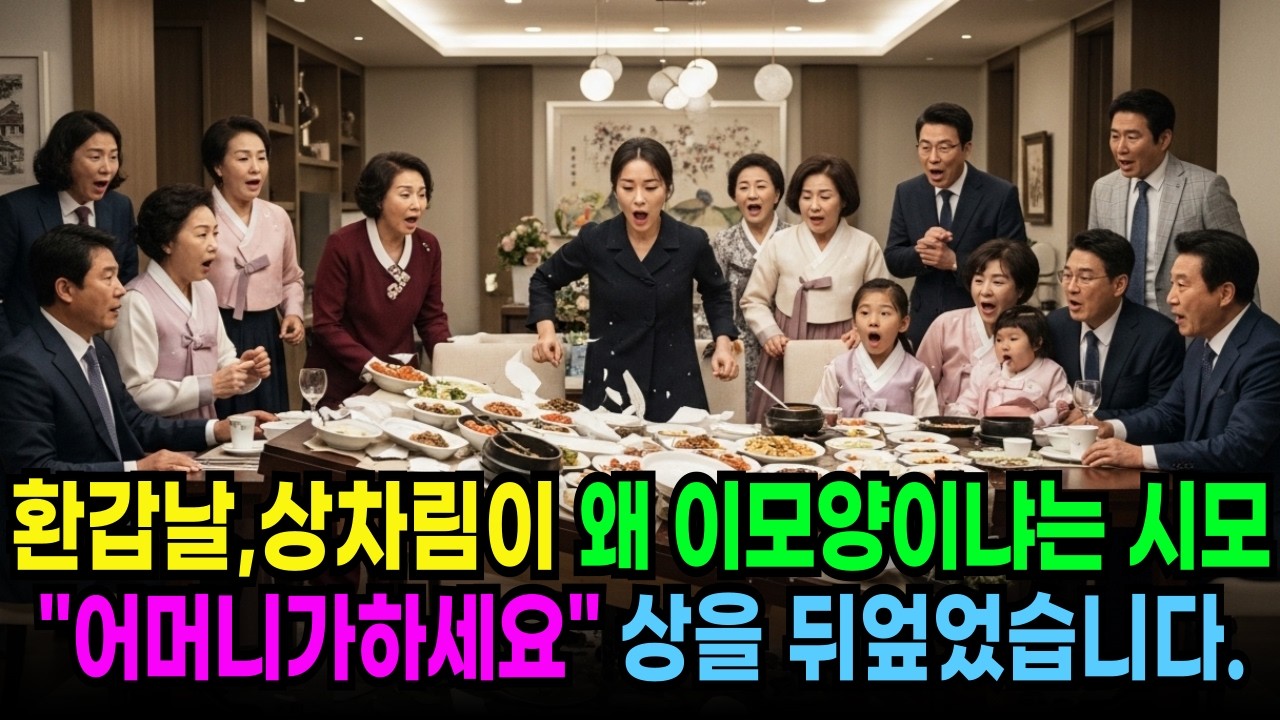 환갑날, 상차림이 왜 이모양이냐는 시어머니, 저는 