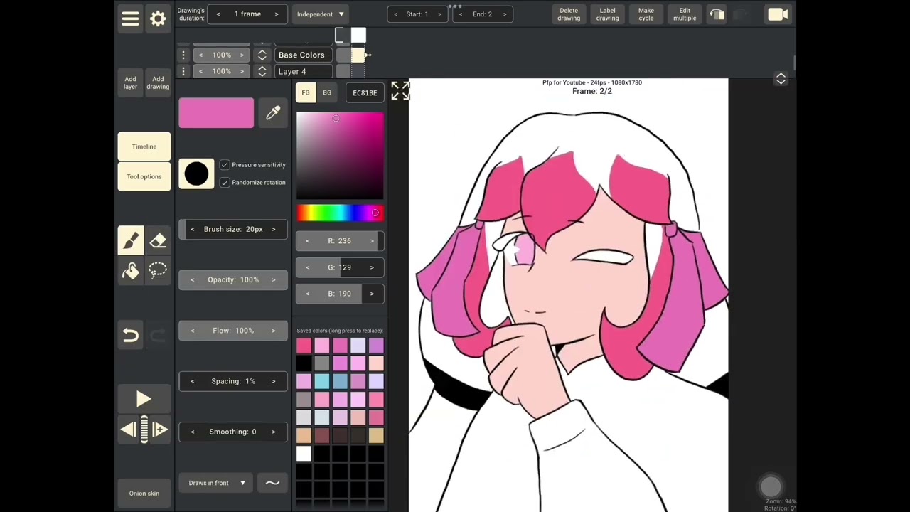 Speedpaint of Rose Glass Cookie! Also THE SCREEN MOVES QUICKLY AND MOVES A LOT BEWARE!